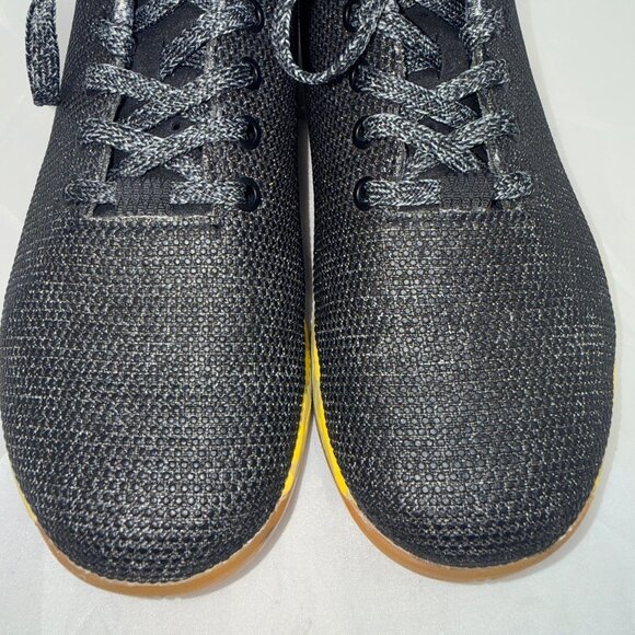 Nobull Trainers Unisex 8.5/10 Black Super Fabric Yellow Sole Low Top - Picture 7 of 14